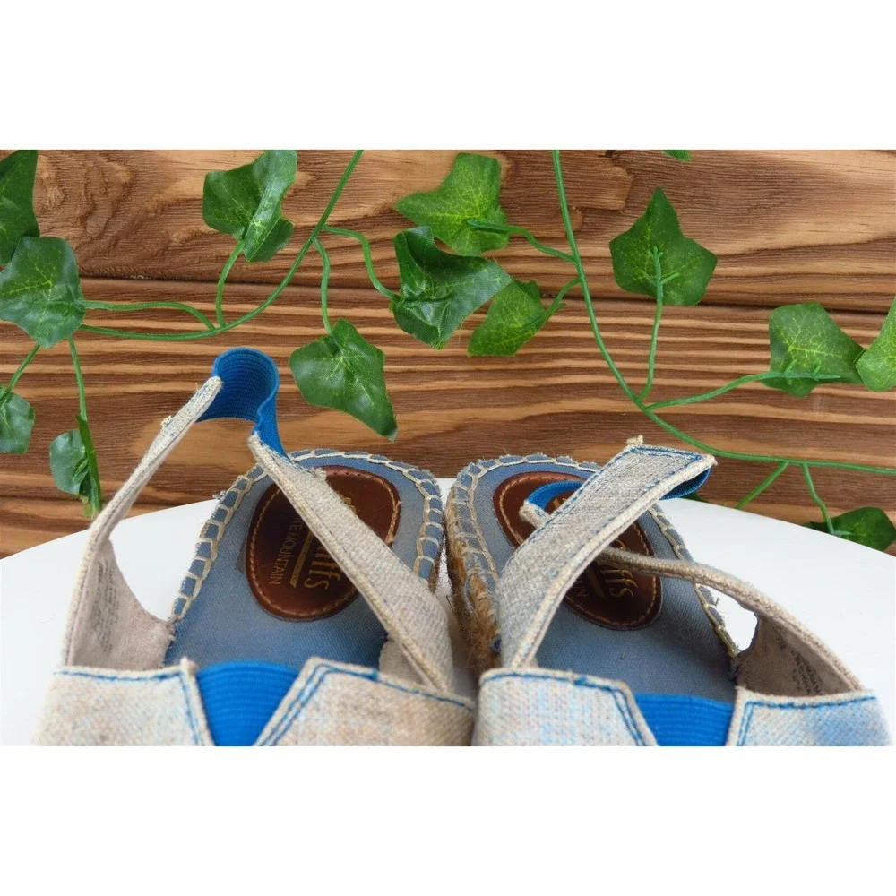 Cliffs by White Mountain Sz 7.5 M Brown Slingback Fabric‎ Women Sandals